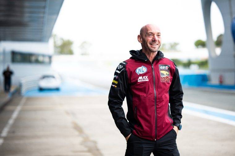 Elf Marc VDS Racing Team member at the circuit